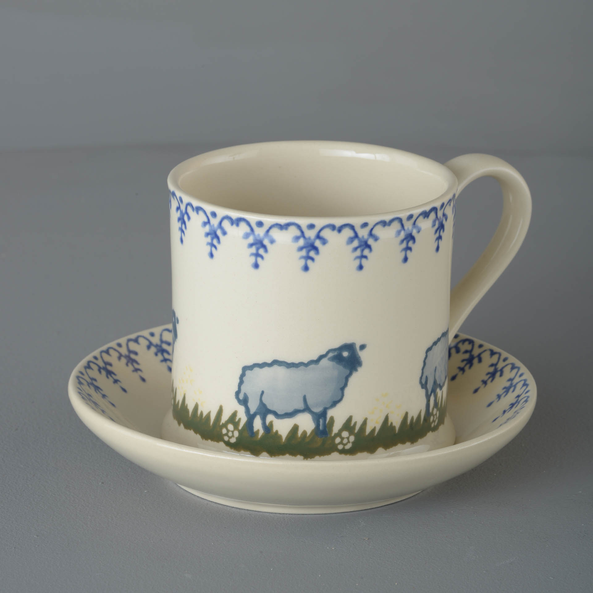 Sheep Snack Saucer & Mug - Large