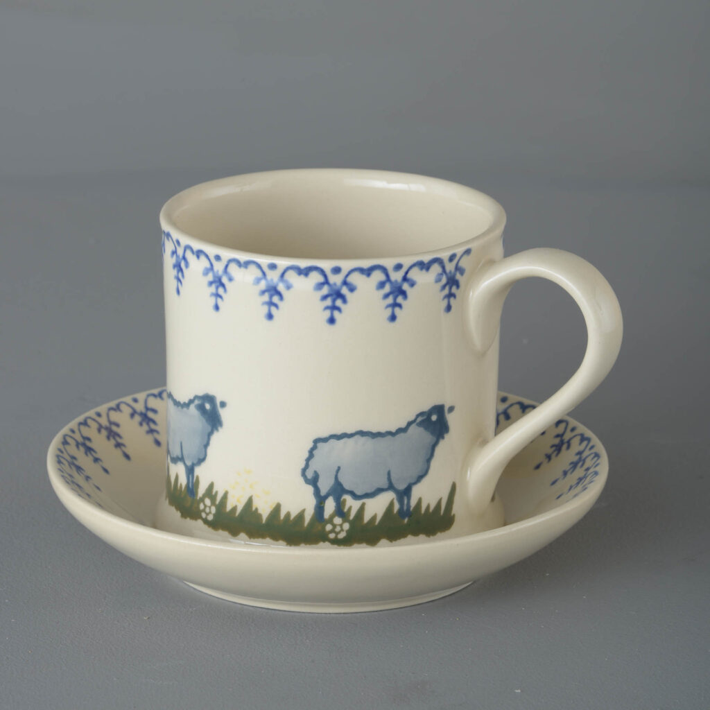 Sheep Snack Saucer & Mug - Large