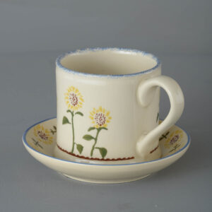 Sunflower Snack Saucer & Mug - Large