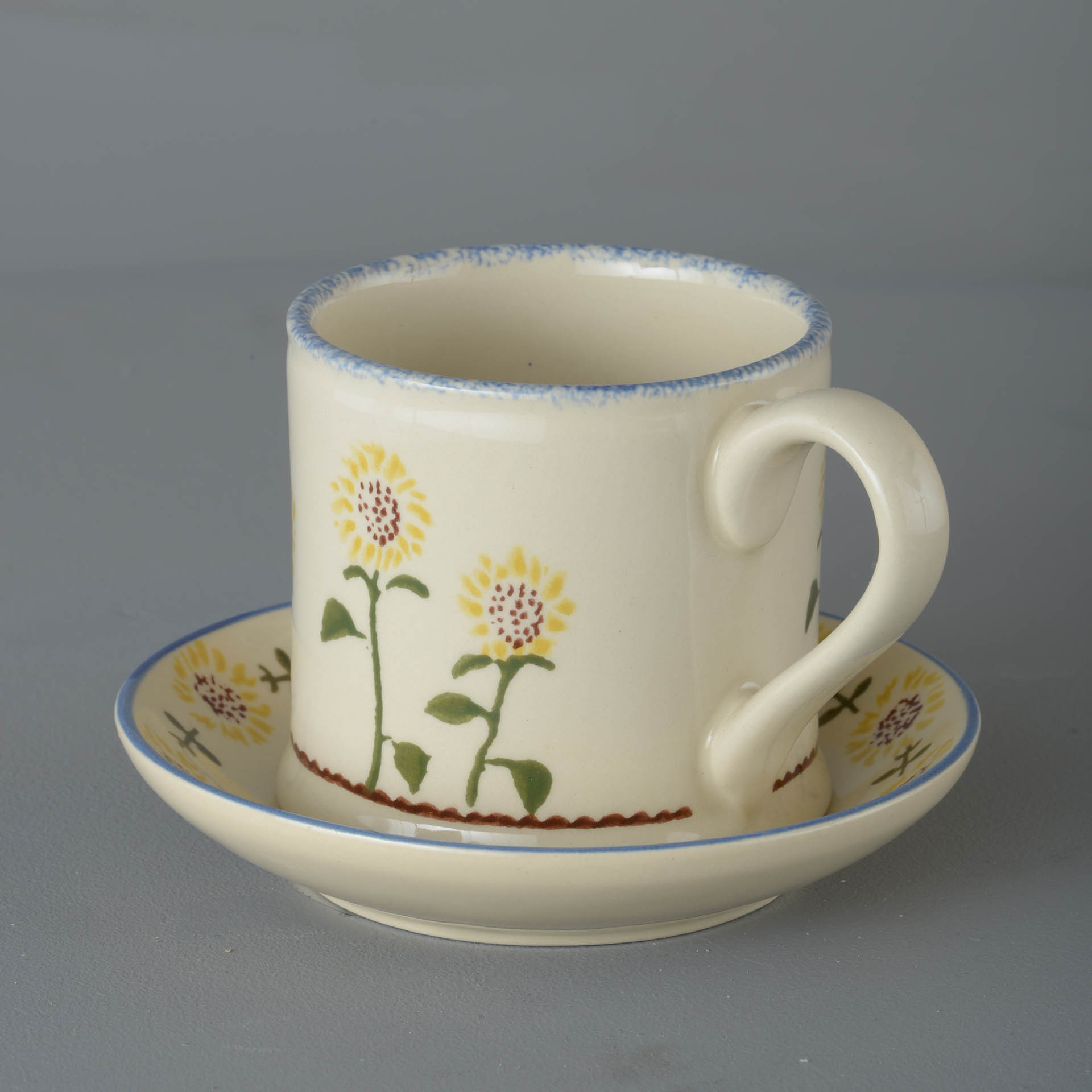 Sunflower Snack Saucer & Mug - Large