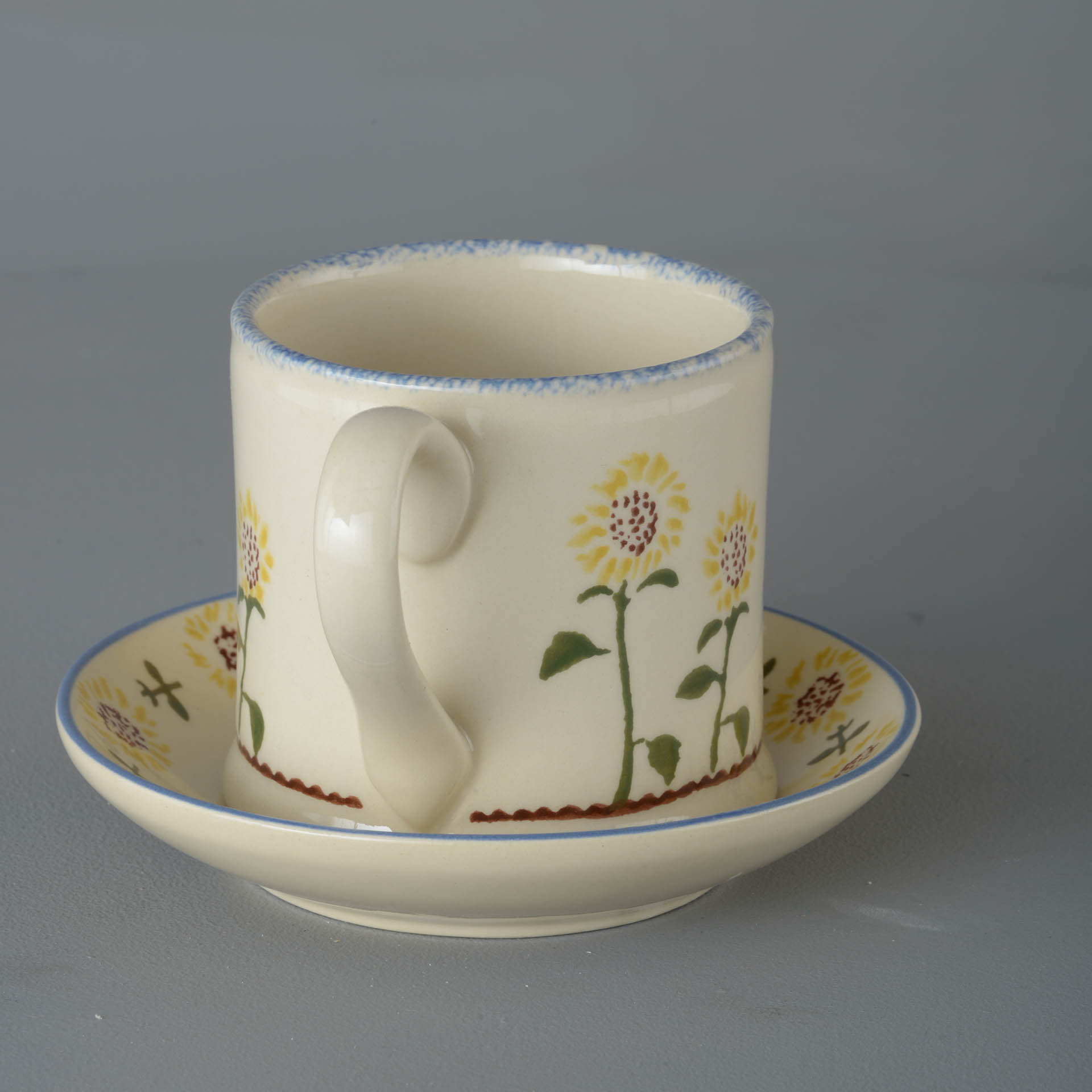 Sunflower Snack Saucer & Mug - Large