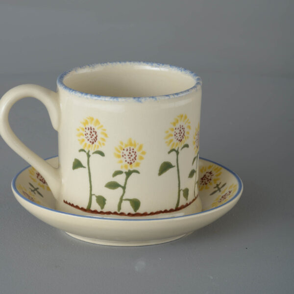 Sunflower Snack Saucer & Mug - Large