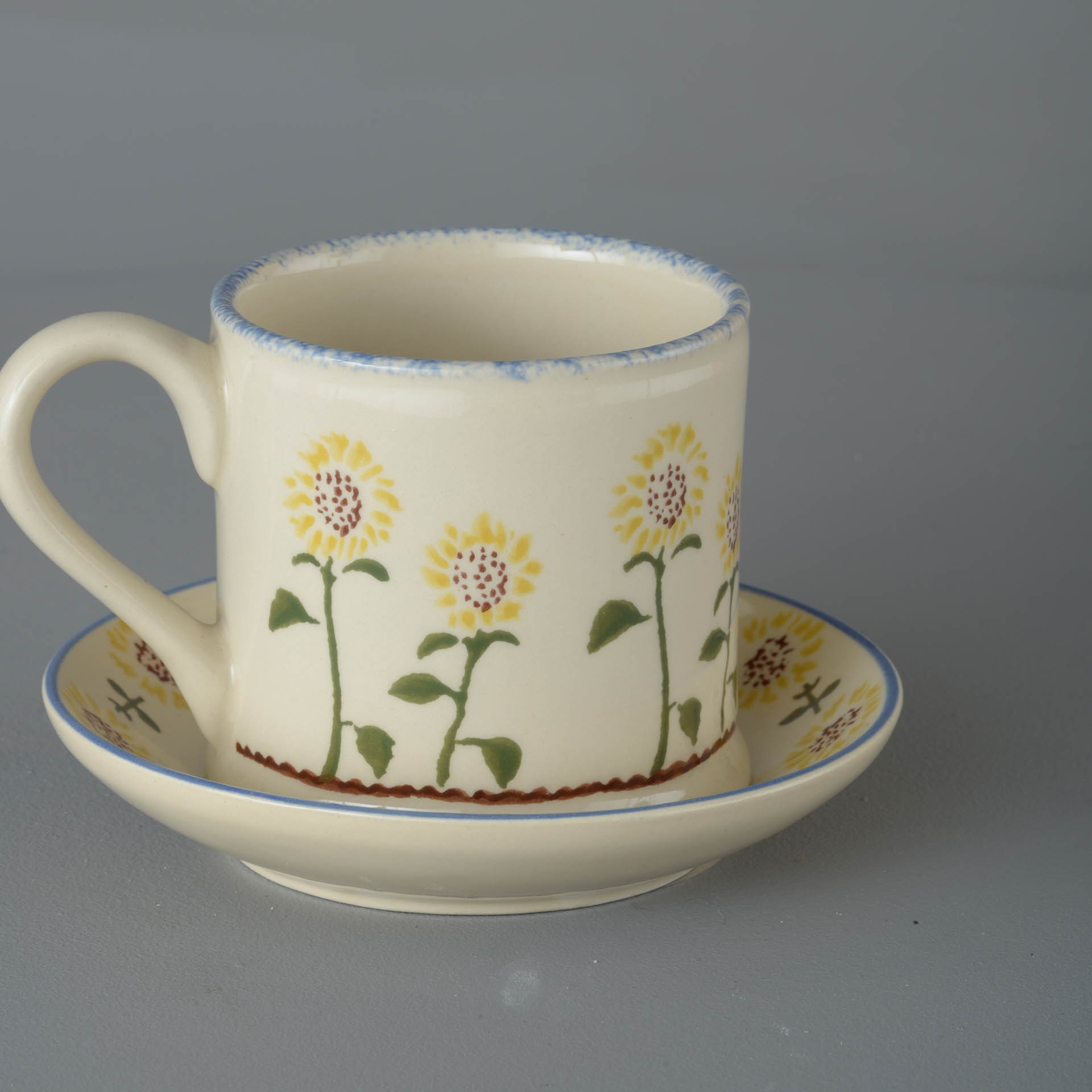 Sunflower Snack Saucer & Mug - Large