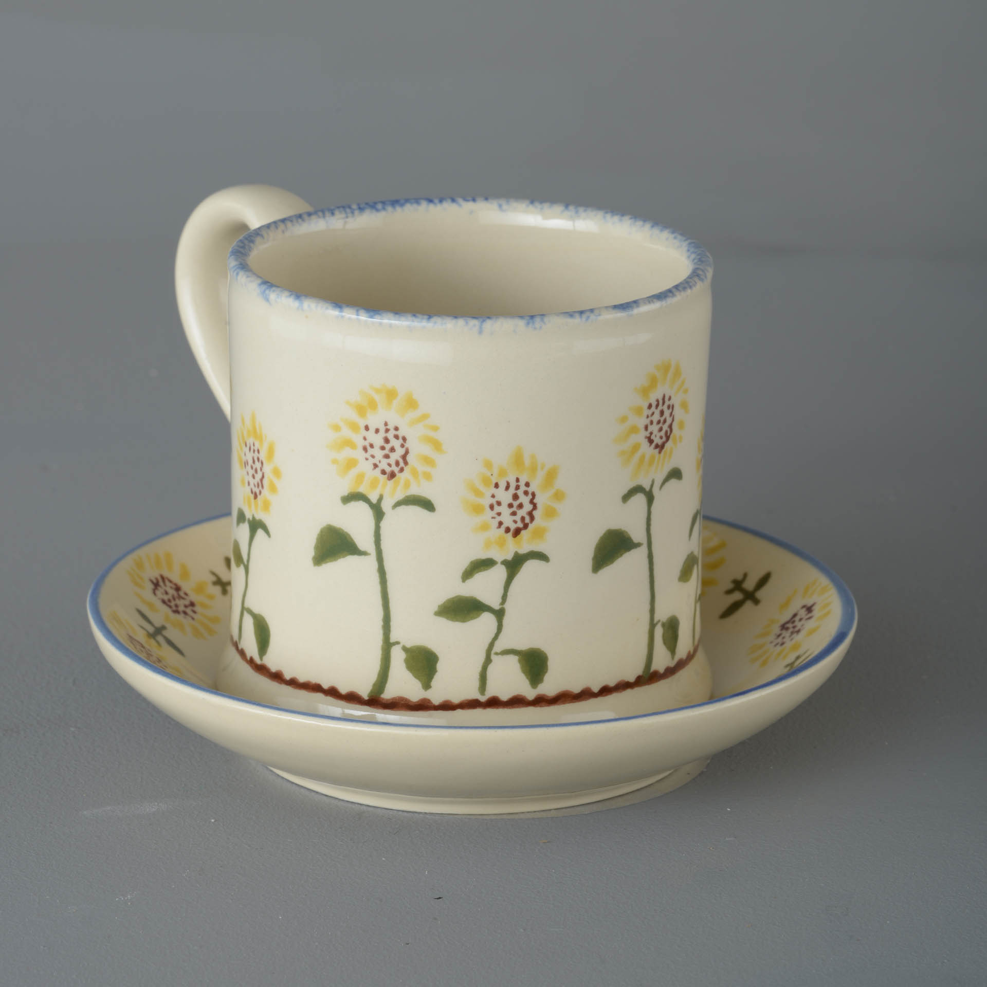 Sunflower Snack Saucer & Mug - Large