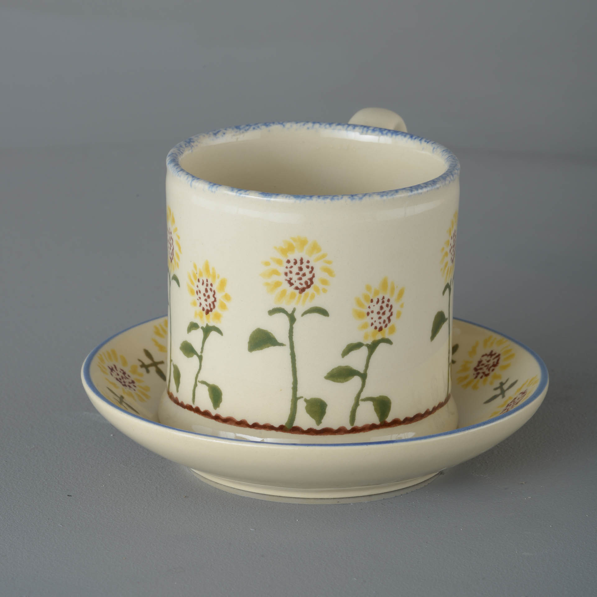Sunflower Snack Saucer & Mug - Large