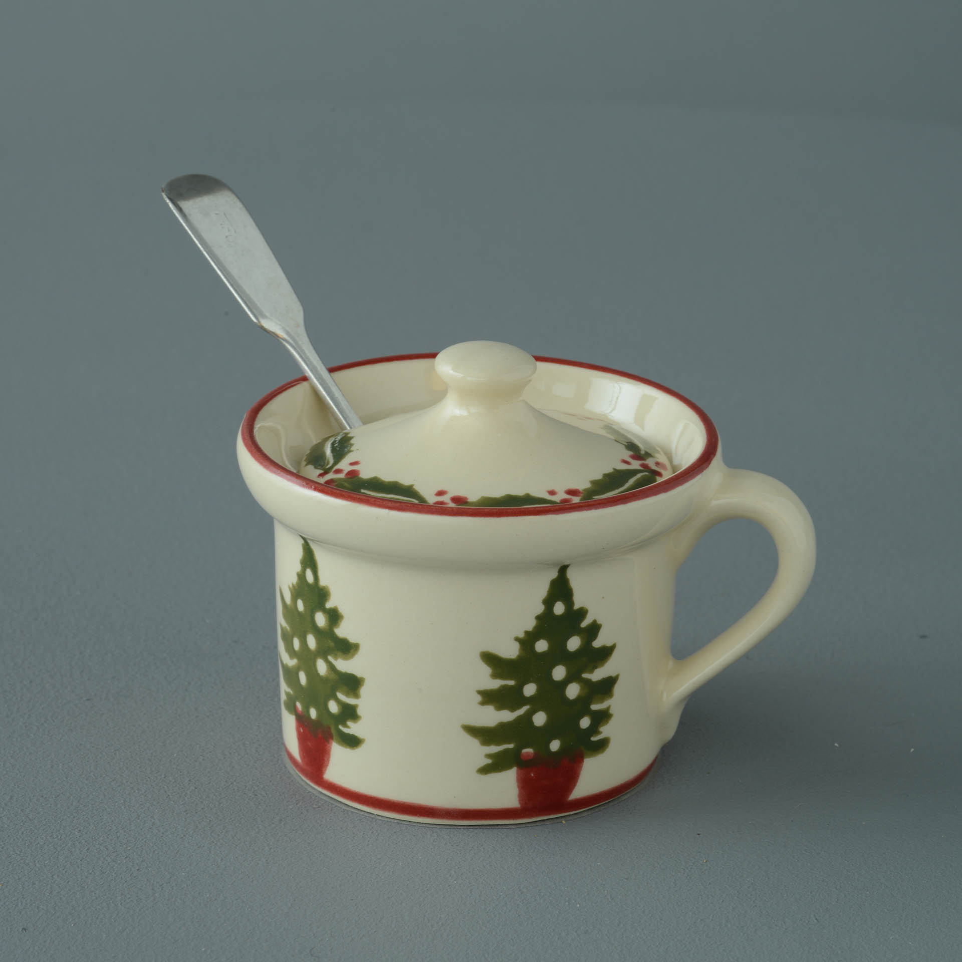 Christmas Tree Mustard Pot