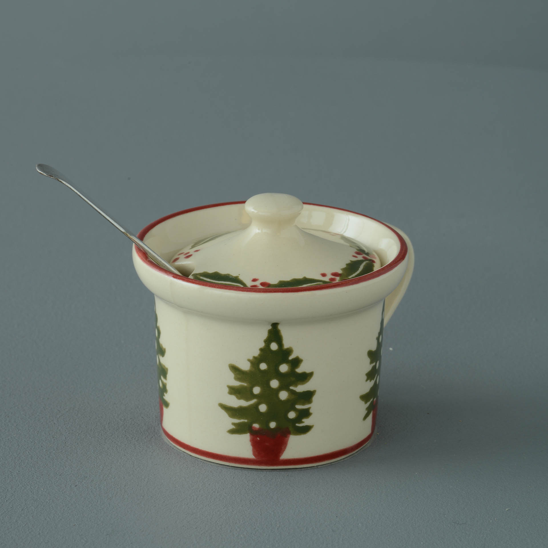Christmas Tree Mustard Pot