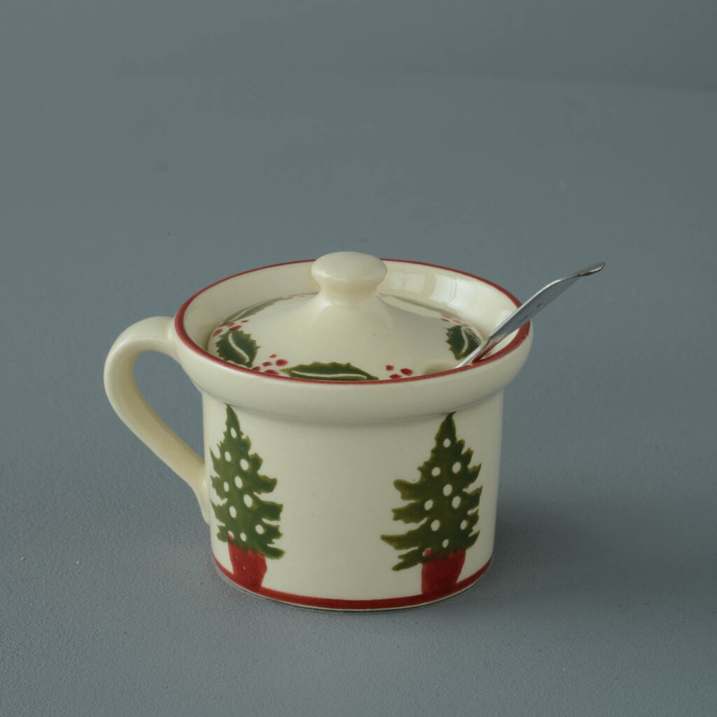 Christmas Tree Mustard Pot