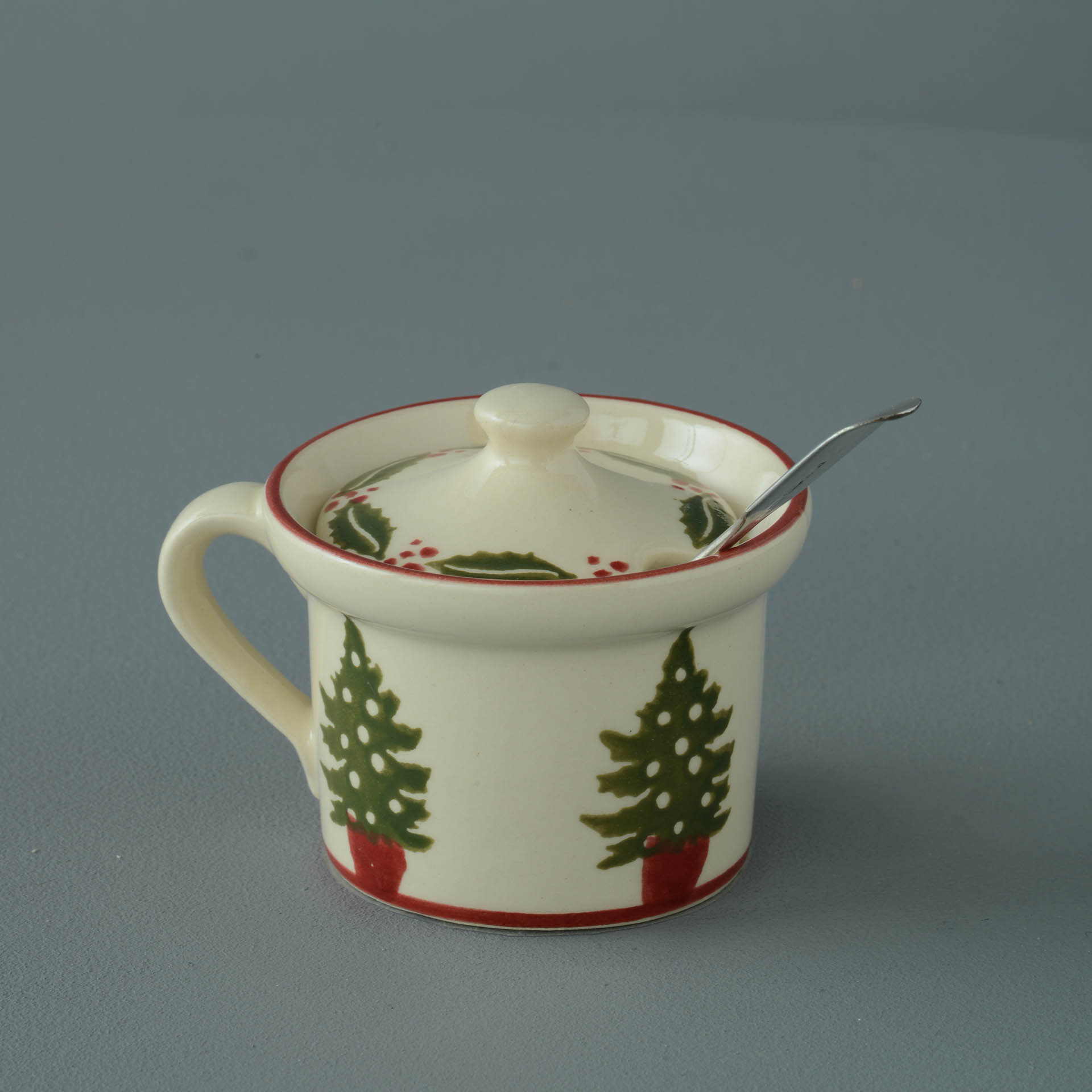 Christmas Tree Mustard Pot
