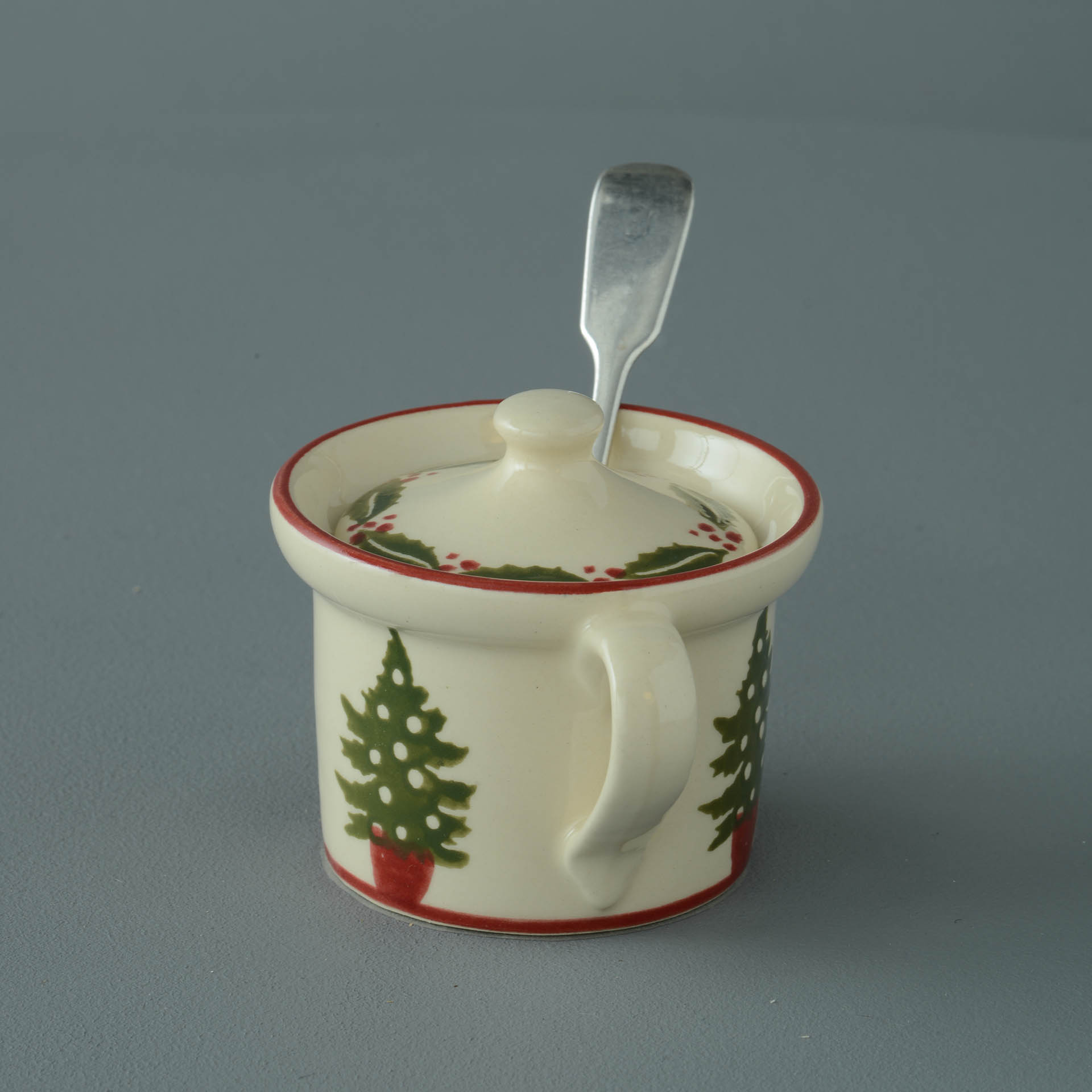 Christmas Tree Mustard Pot