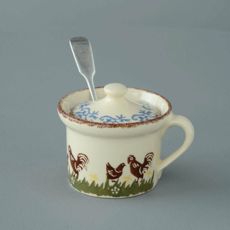 Cock & Hen Mustard Pot