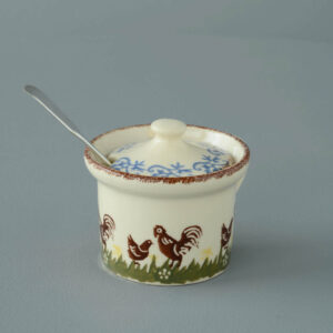 Cock & Hen Mustard Pot