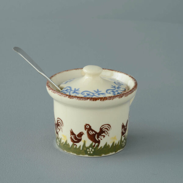 Cock & Hen Mustard Pot