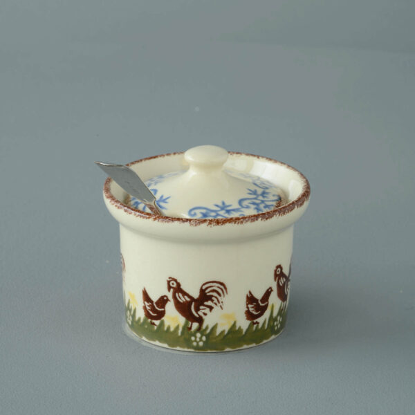 Cock & Hen Mustard Pot