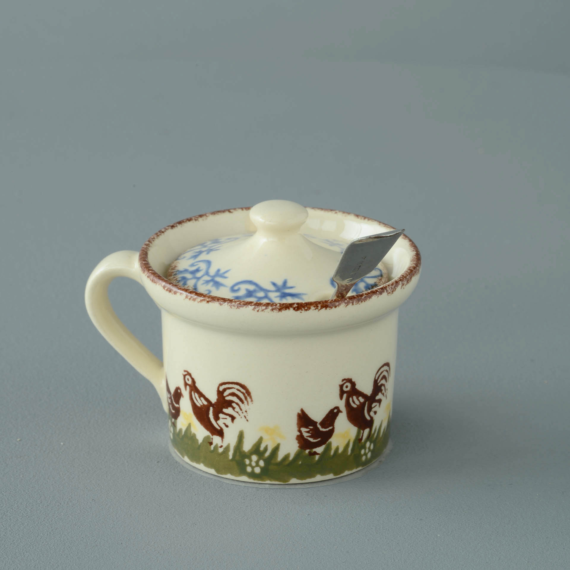 Cock & Hen Mustard Pot