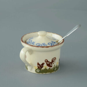 Cock & Hen Mustard Pot