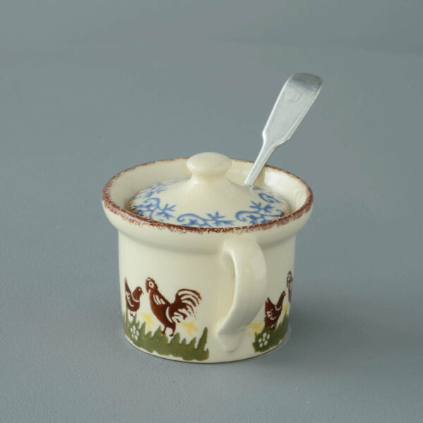 Cock & Hen Mustard Pot