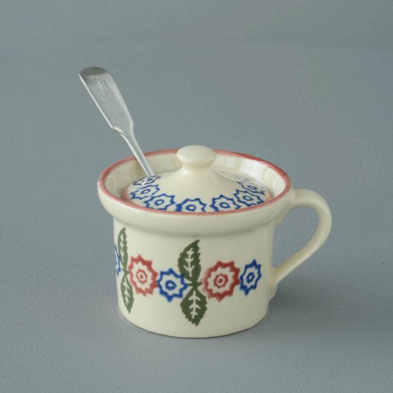 Victorian Floral Mustard Pot