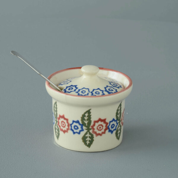 Victorian Floral Mustard Pot