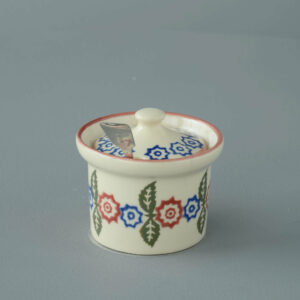 Victorian Floral Mustard Pot