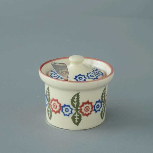 Victorian Floral Mustard Pot