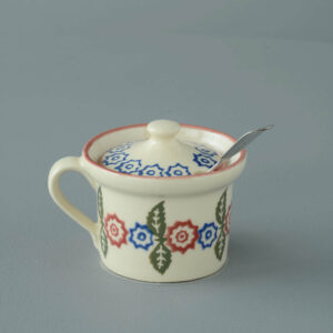 Victorian Floral Mustard Pot