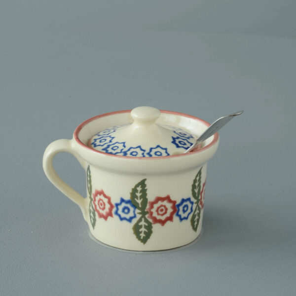 Victorian Floral Mustard Pot
