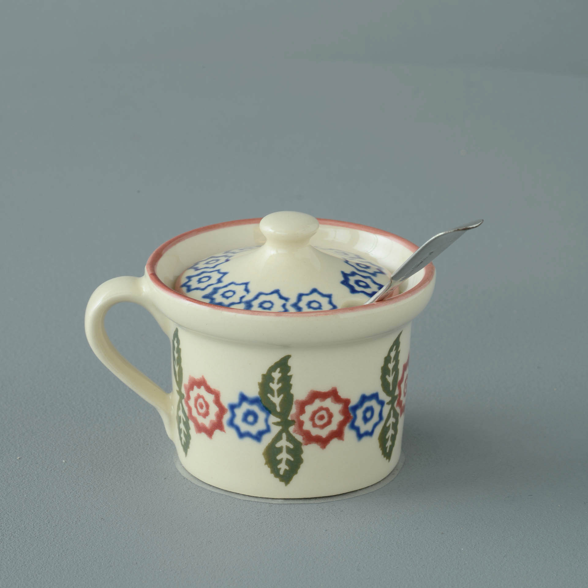 Victorian Floral Mustard Pot