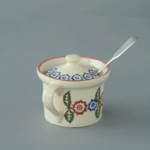 Victorian Floral Mustard Pot