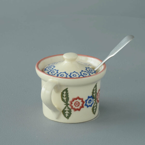 Victorian Floral Mustard Pot
