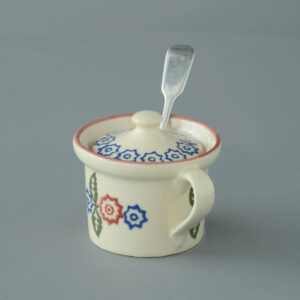 Victorian Floral Mustard Pot
