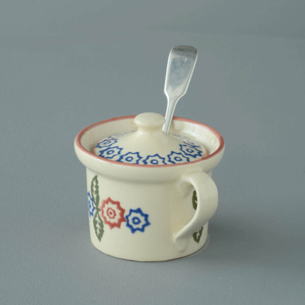 Victorian Floral Mustard Pot