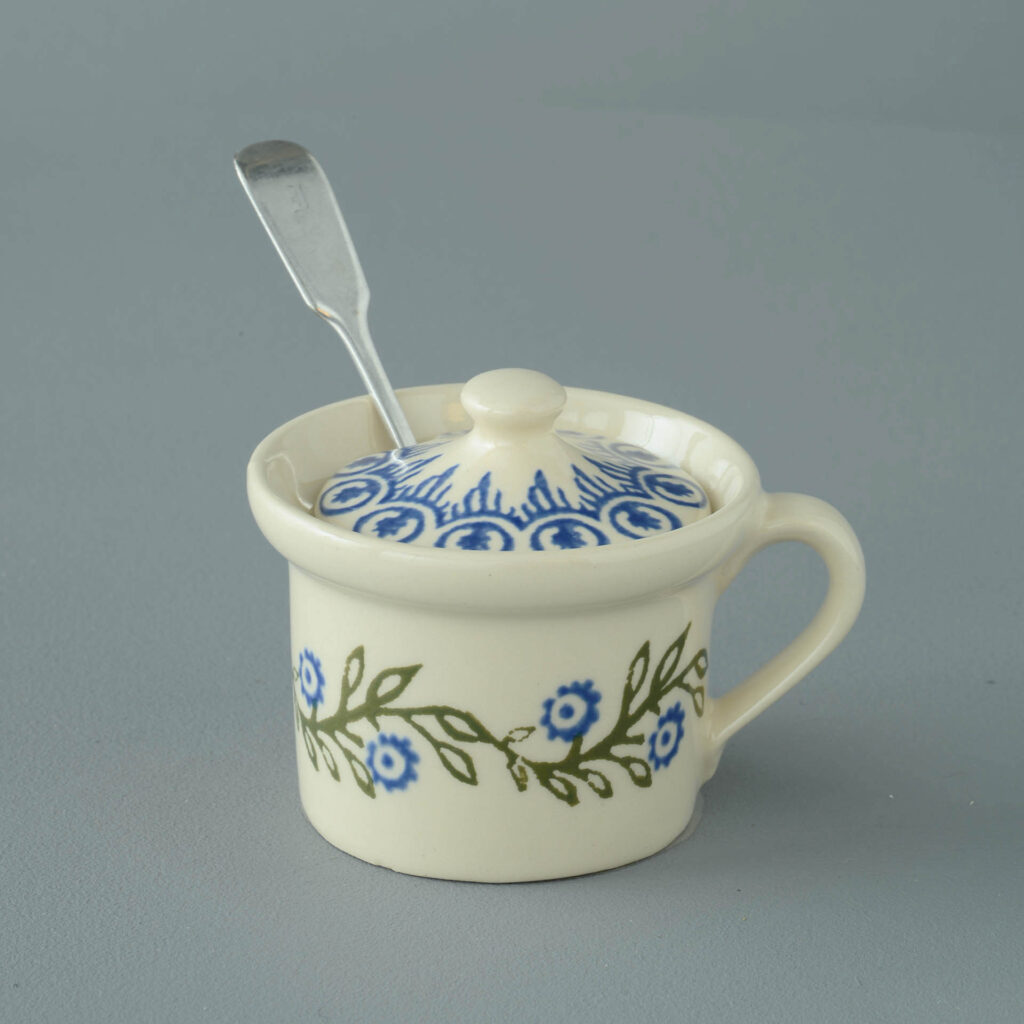 Floral Garland Mustard Pot
