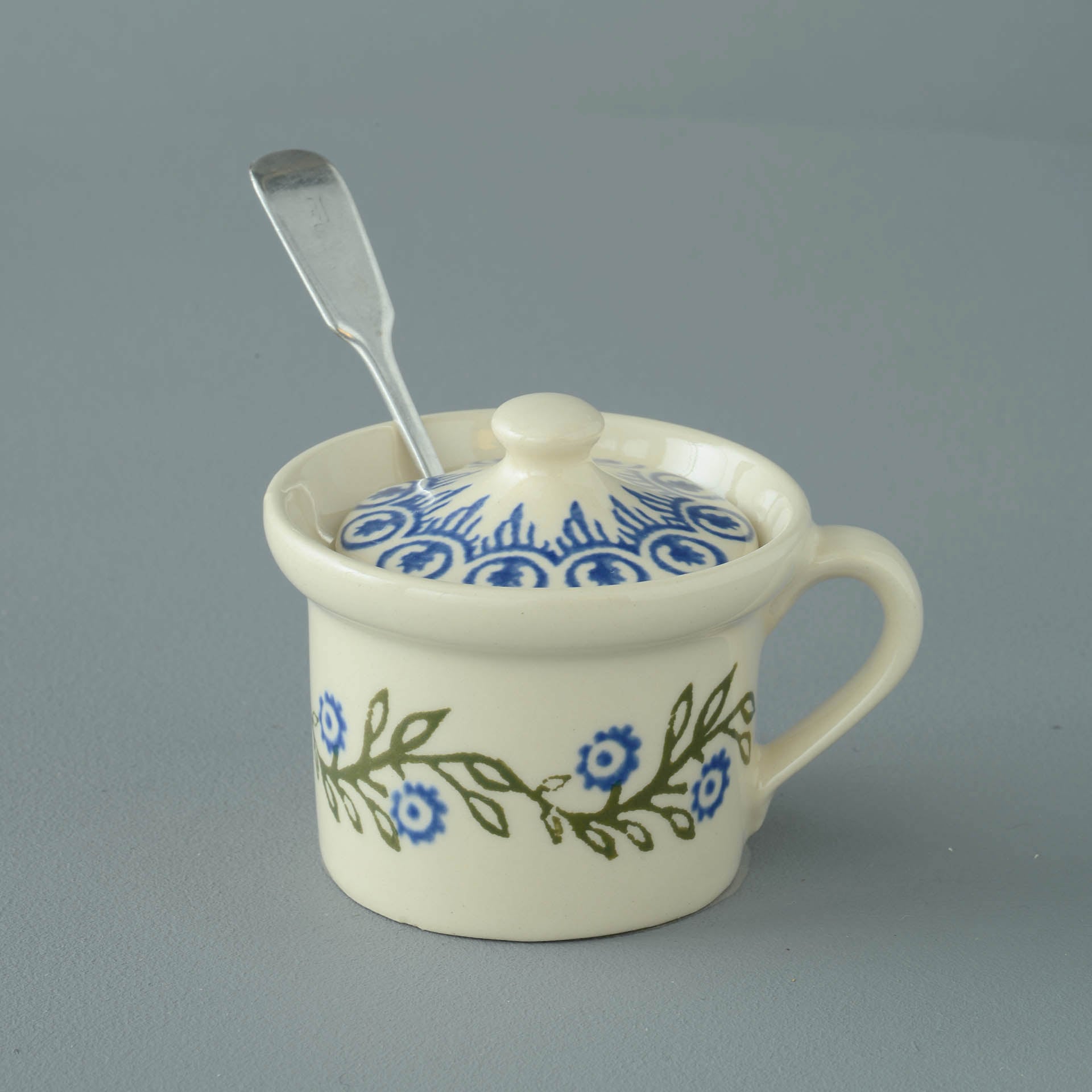 Floral Garland Mustard Pot