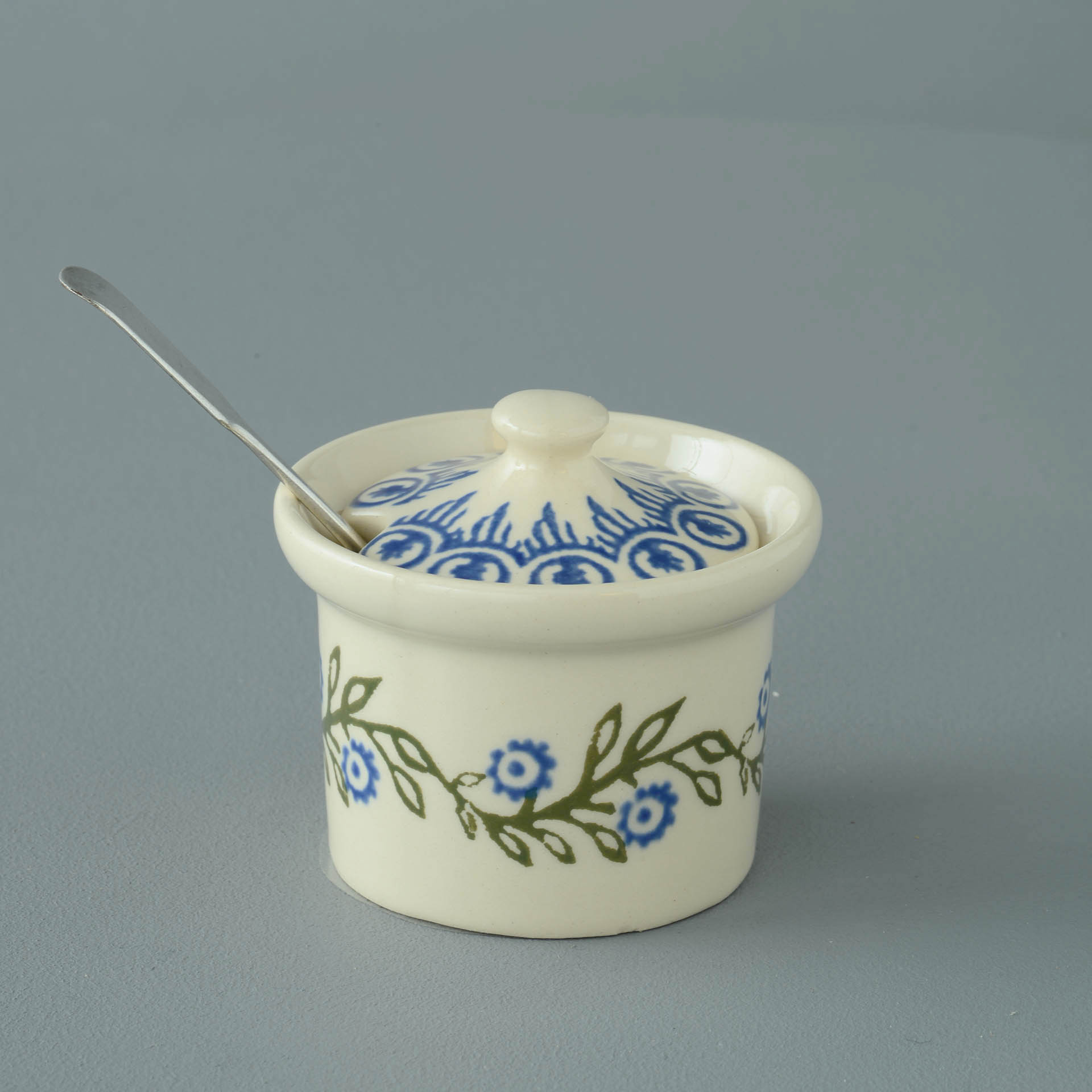 Floral Garland Mustard Pot
