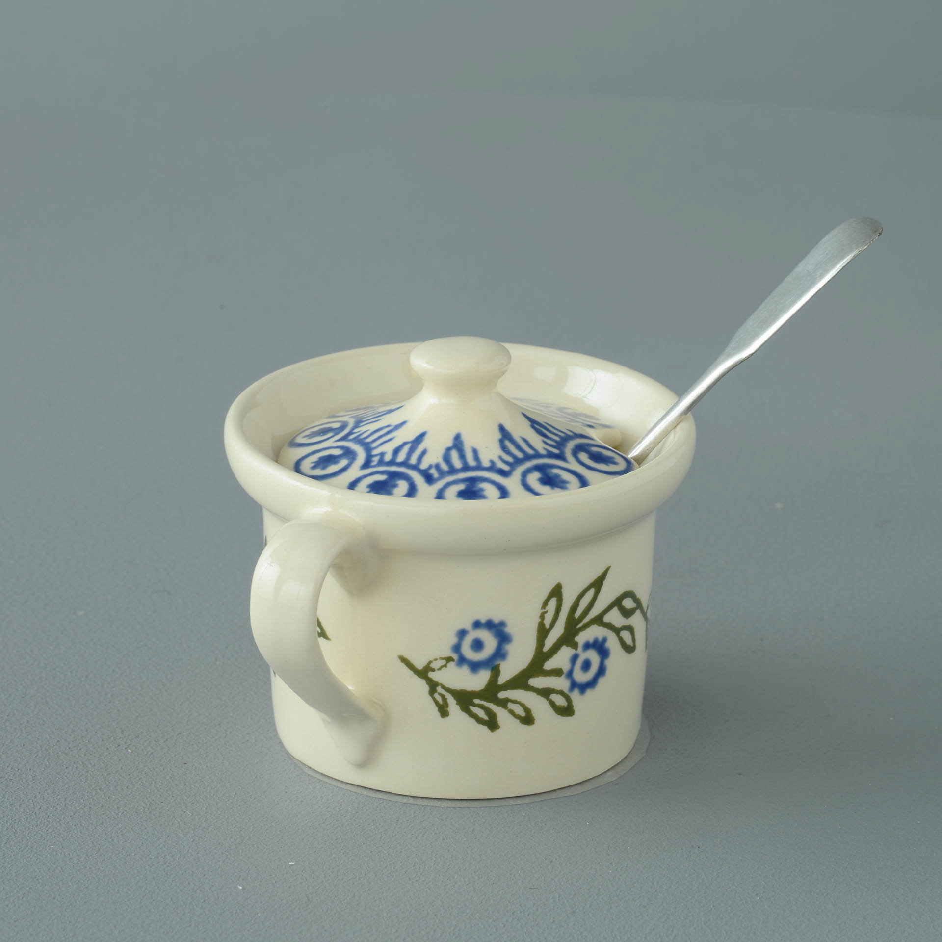Floral Garland Mustard Pot