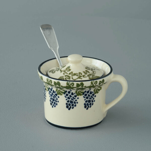Grapes And Vine Mustard Pot