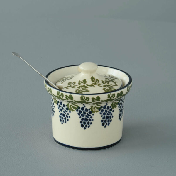 Grapes And Vine Mustard Pot