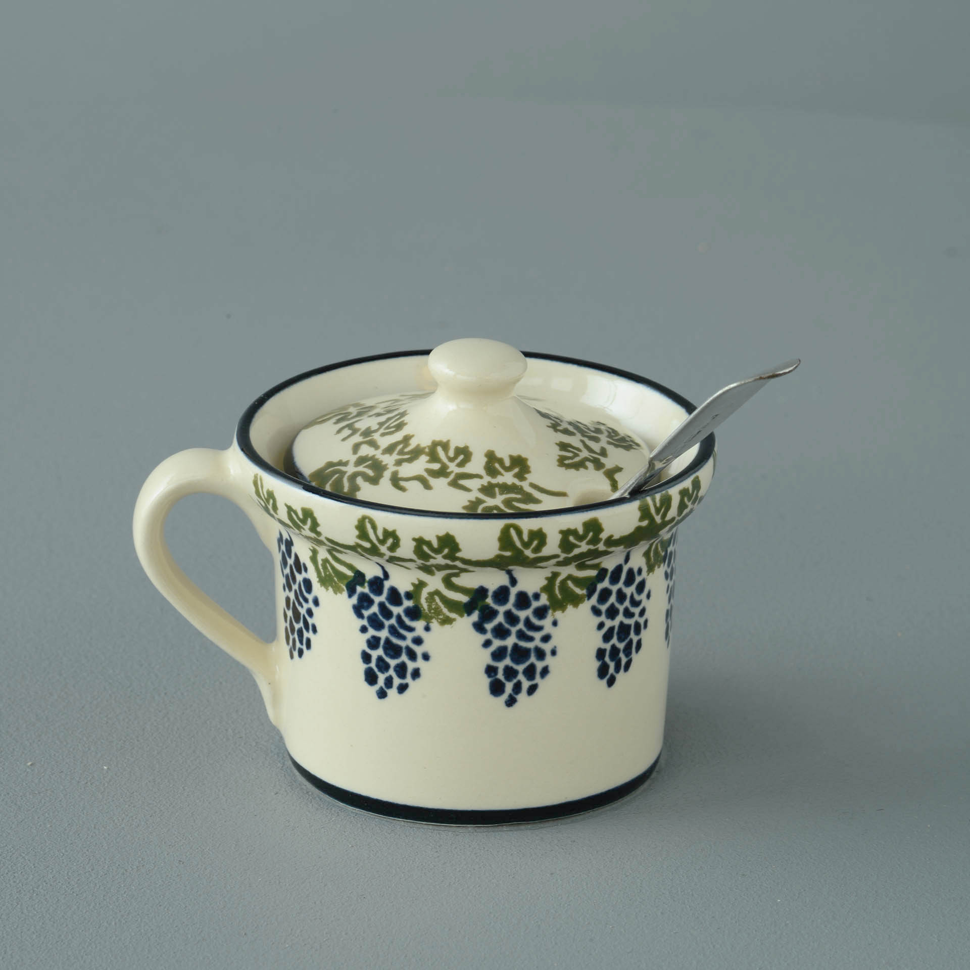 Grapes And Vine Mustard Pot
