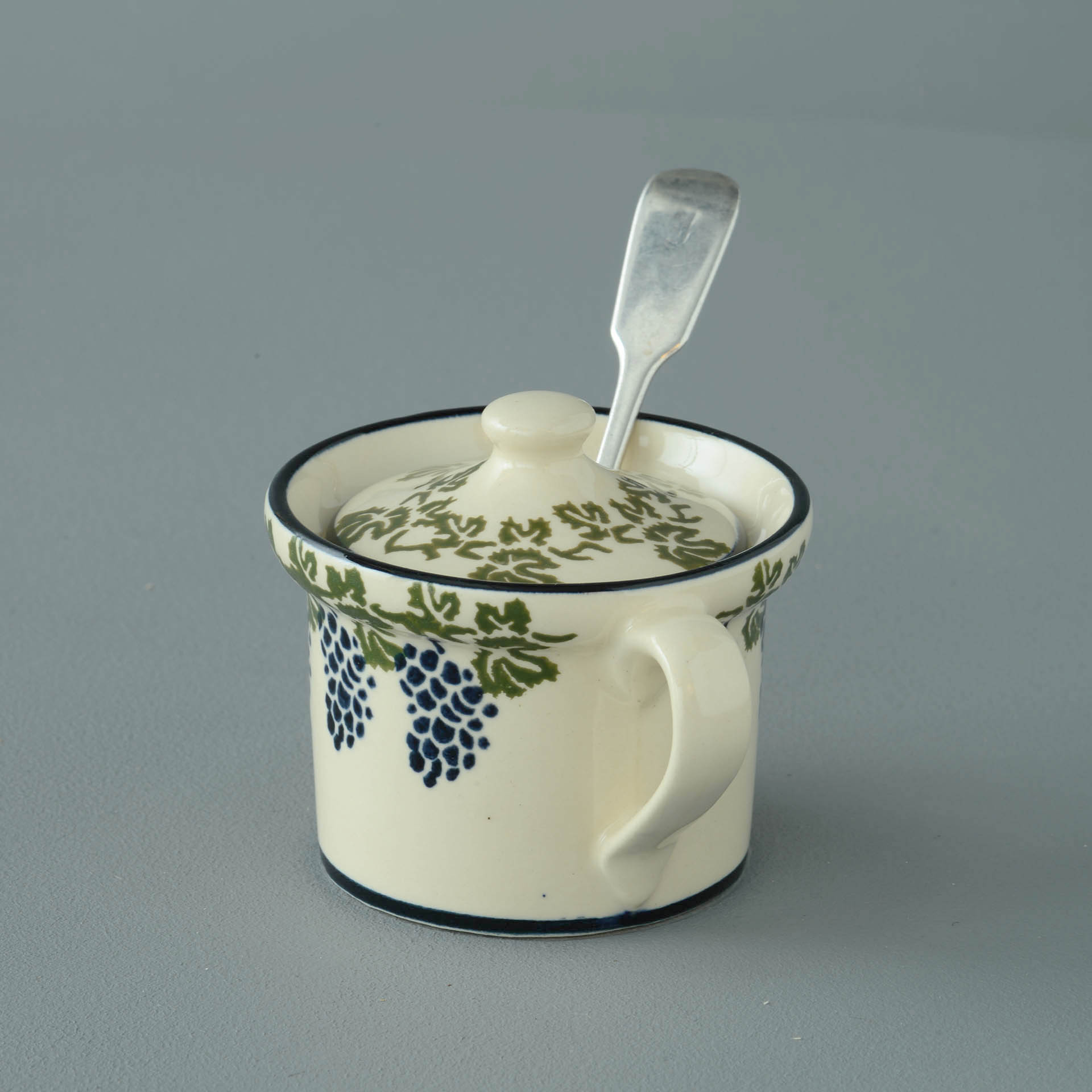 Grapes And Vine Mustard Pot