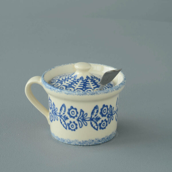 Lacey Blue Mustard Pot