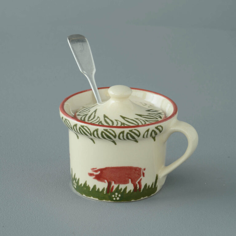 Pink Pig Mustard Pot