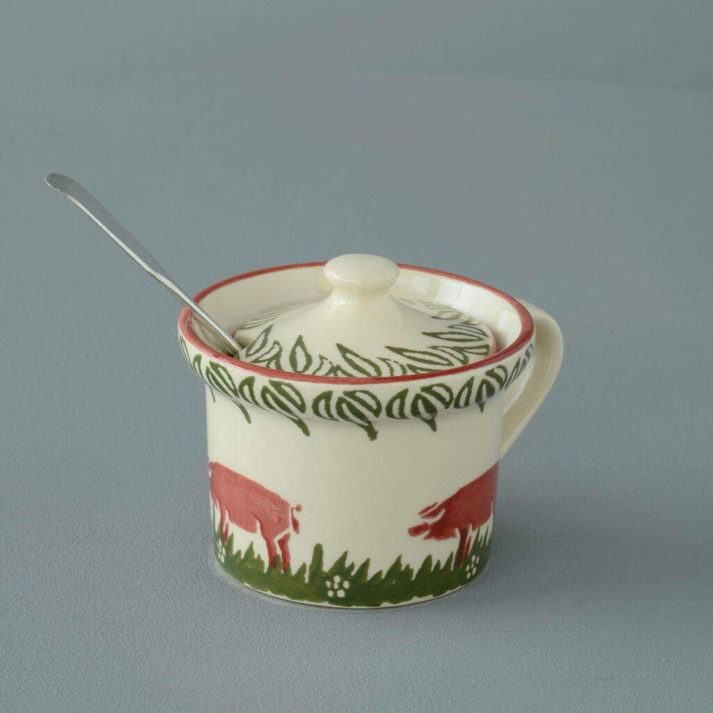 Pink Pig Mustard Pot