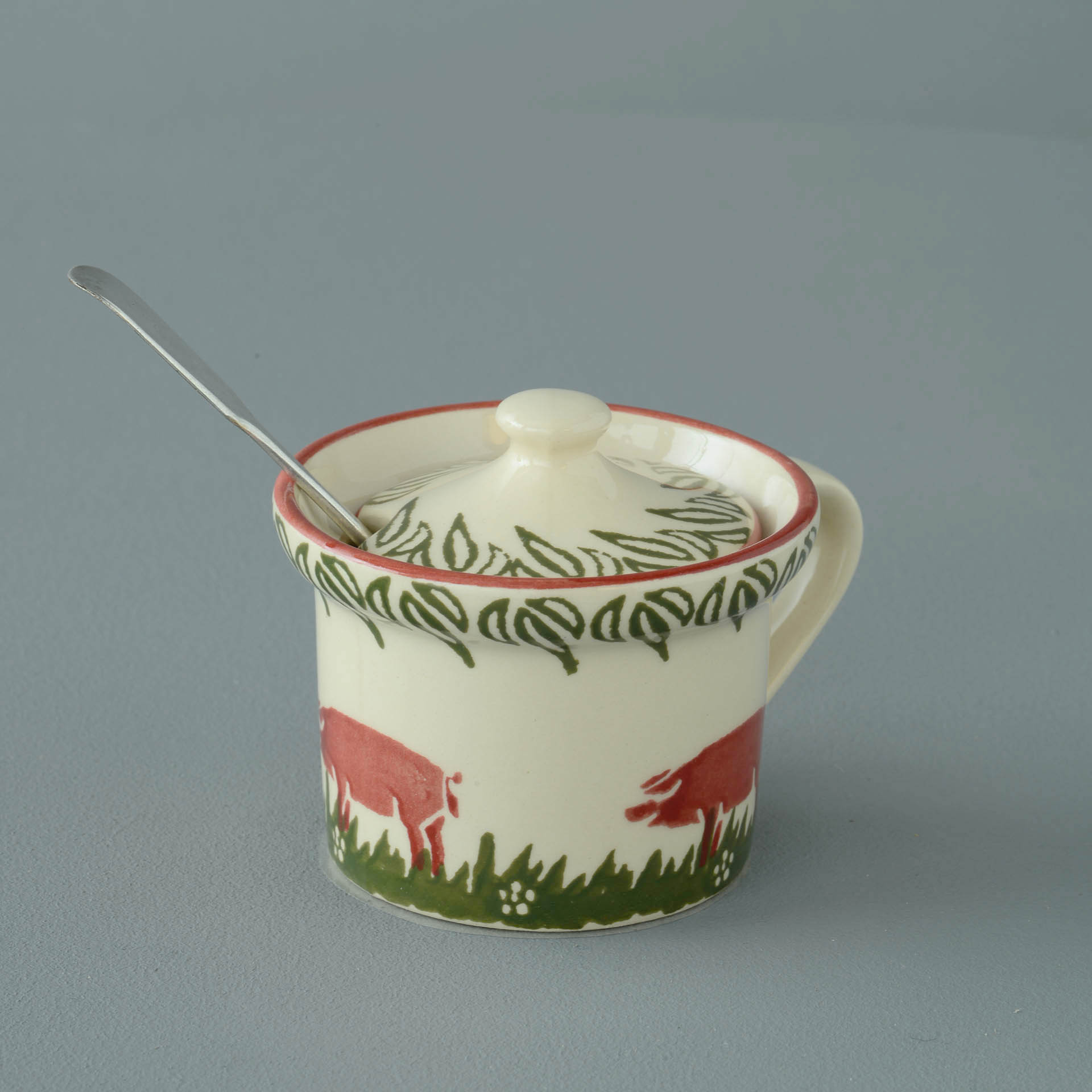 Pink Pig Mustard Pot