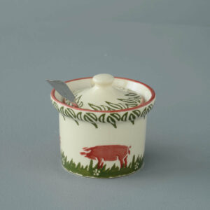 Pink Pig Mustard Pot