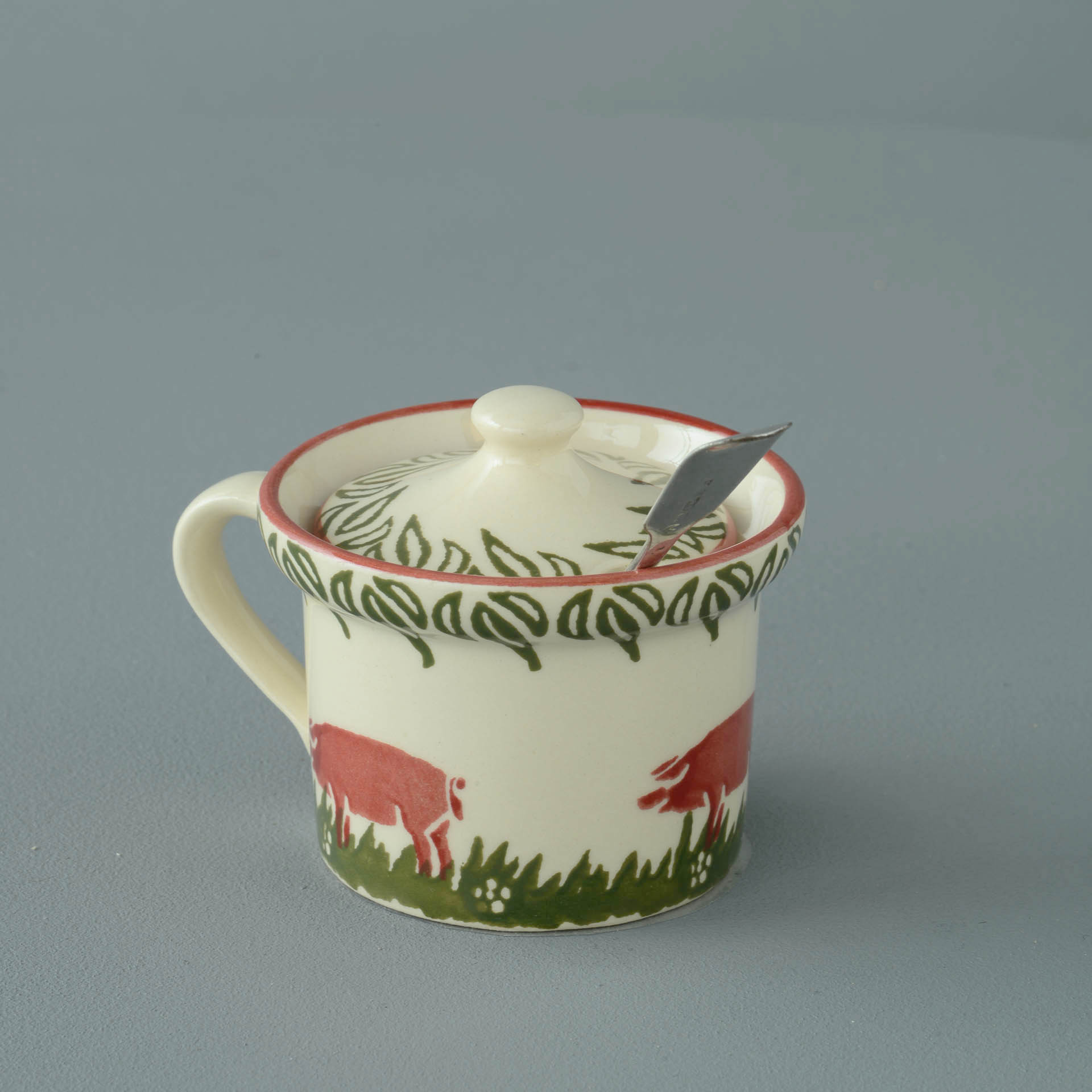 Pink Pig Mustard Pot