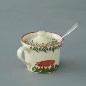 Pink Pig Mustard Pot