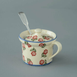 Scattered Rose Mustard Pot