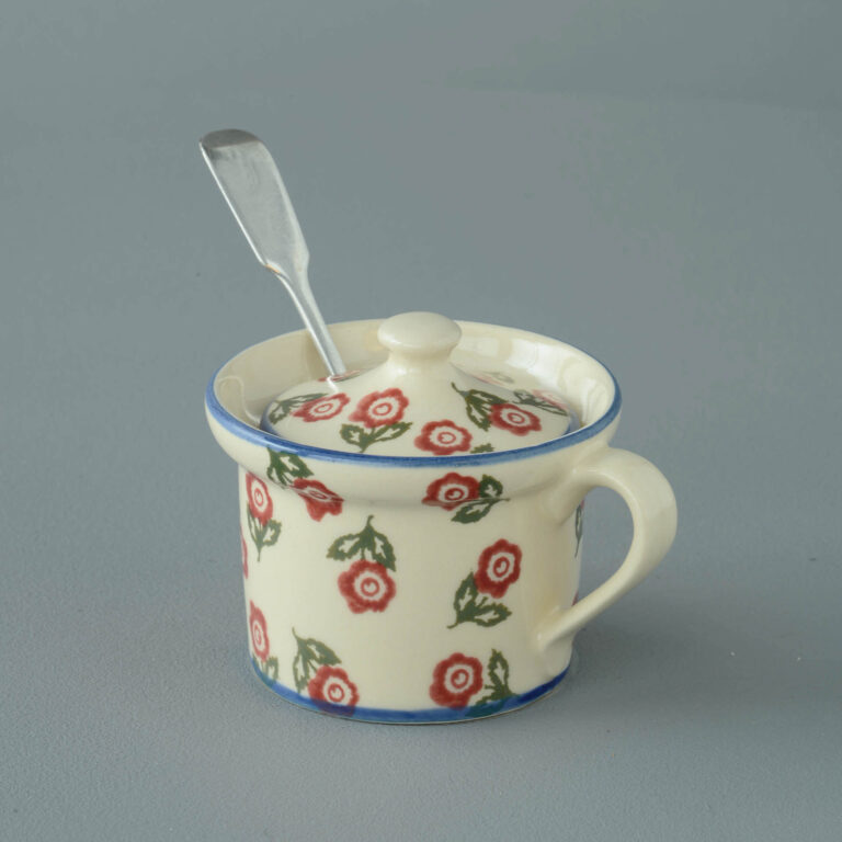 Scattered Rose Mustard Pot