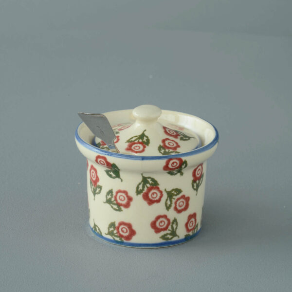 Scattered Rose Mustard Pot